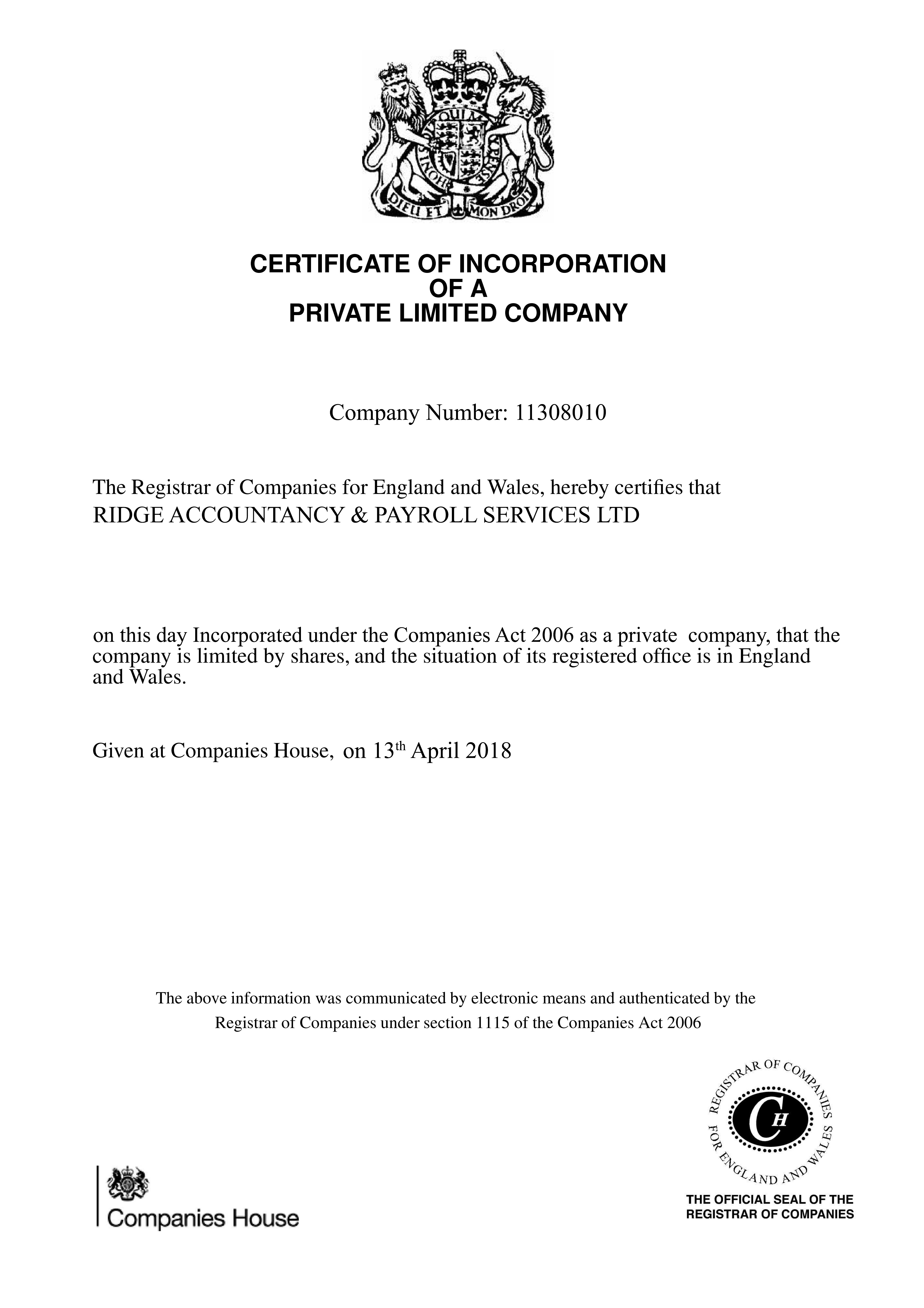 our cert